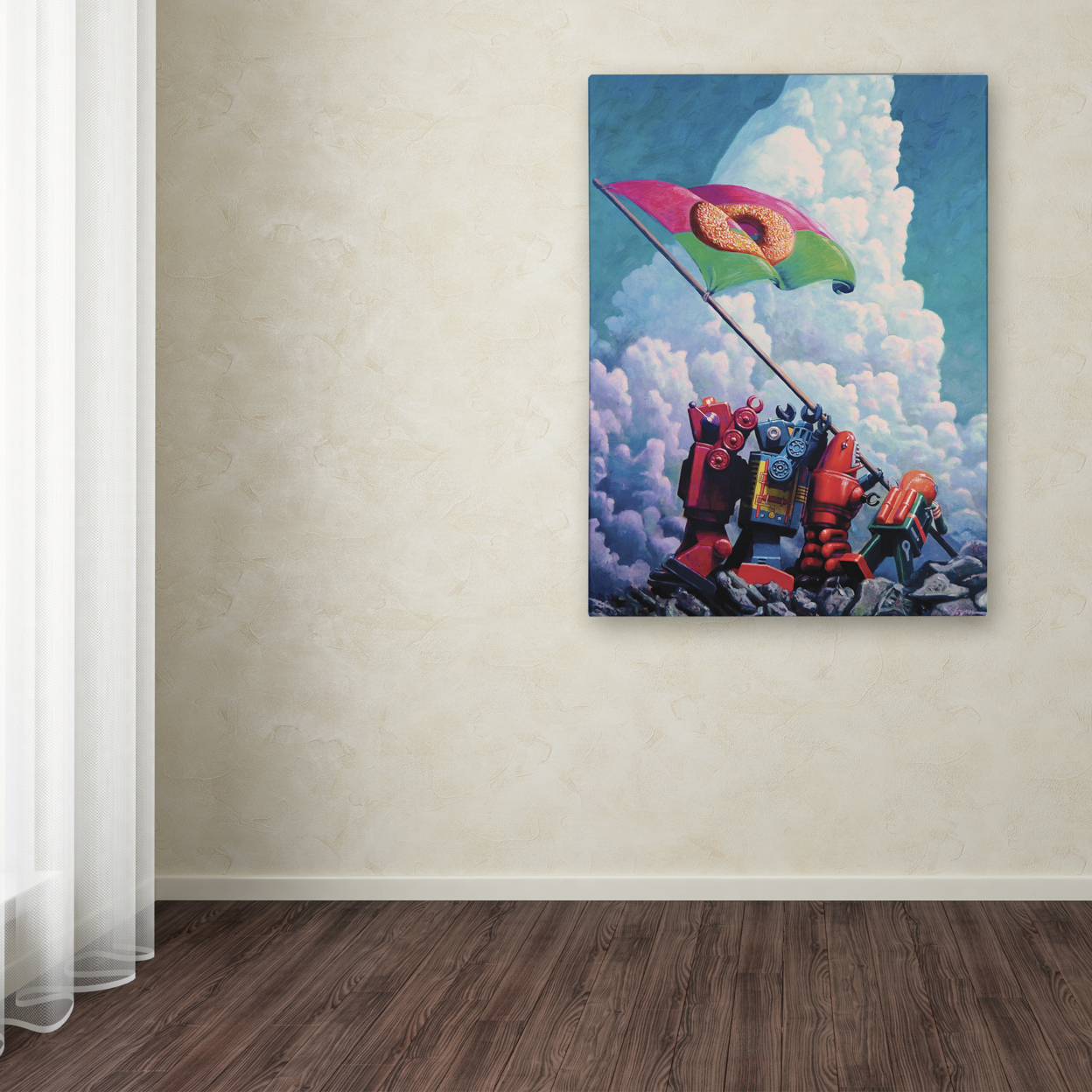 Eric Joyner 'IO Jima' Canvas Wall Art 35 X 47 Inches