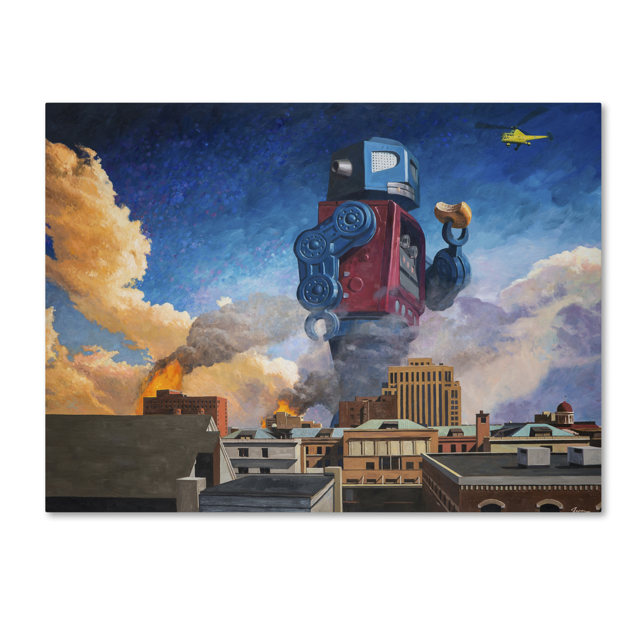 Eric Joyner 'Lunchbreak' Canvas Wall Art 35 X 47 Inches