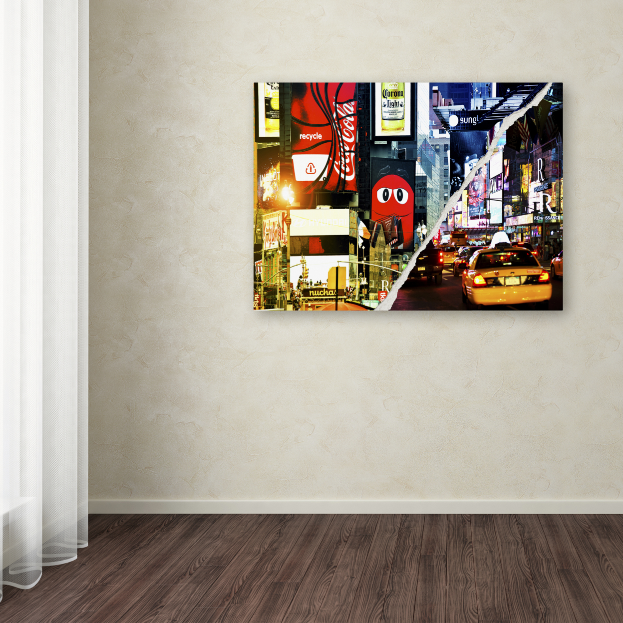 Philippe Hugonnard 'Times Square Night' Canvas Wall Art 35 X 47 Inches