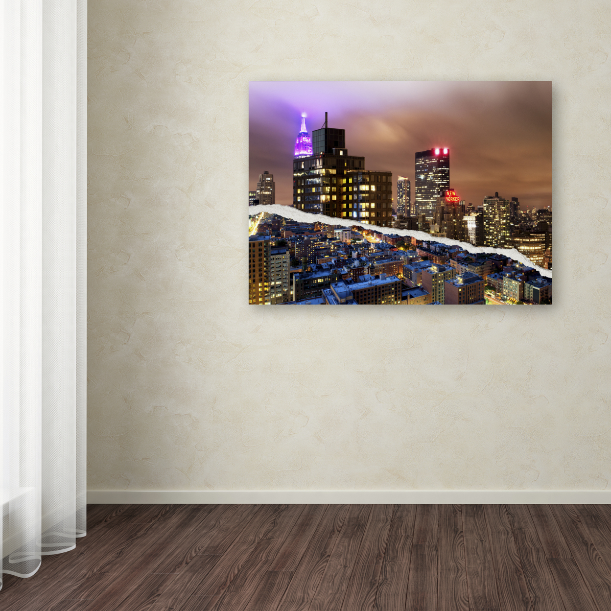 Philippe Hugonnard 'City That Never Sleeps' Canvas Wall Art 35 X 47 Inches