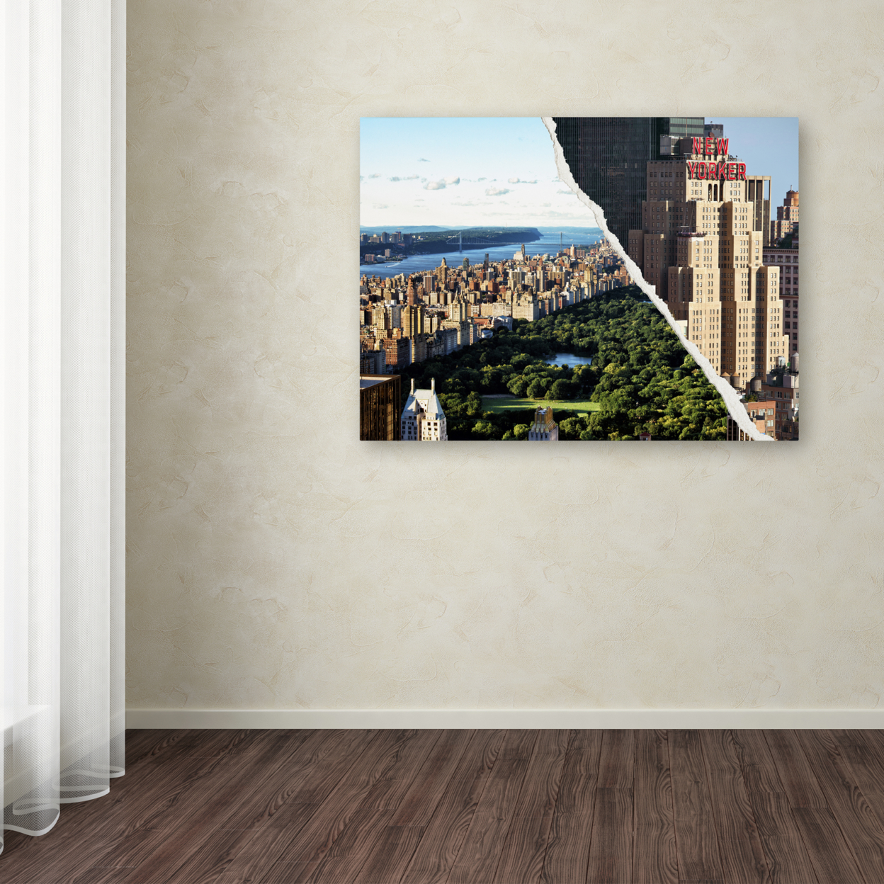 Philippe Hugonnard 'Central Park View' Canvas Wall Art 35 X 47 Inches