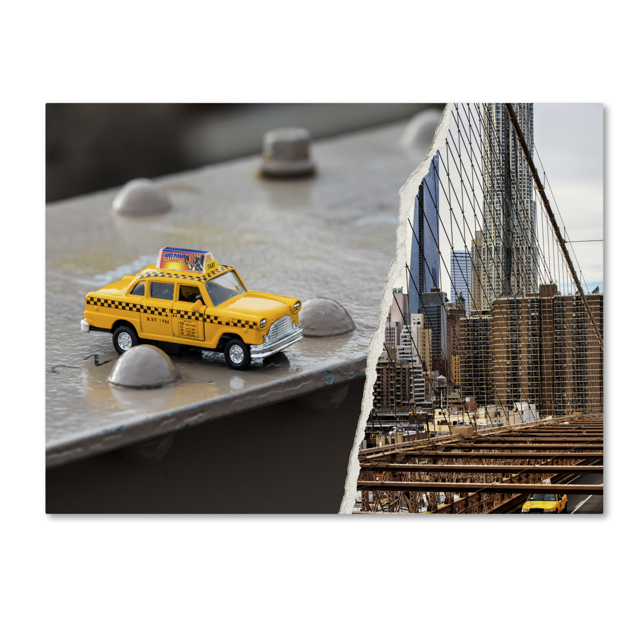 Philippe Hugonnard 'NYC Taxi' Canvas Wall Art 35 X 47 Inches