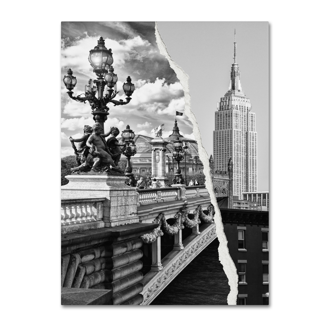 Philippe Hugonnard 'Live In Paris And New York' Canvas Wall Art 35 X 47 Inches