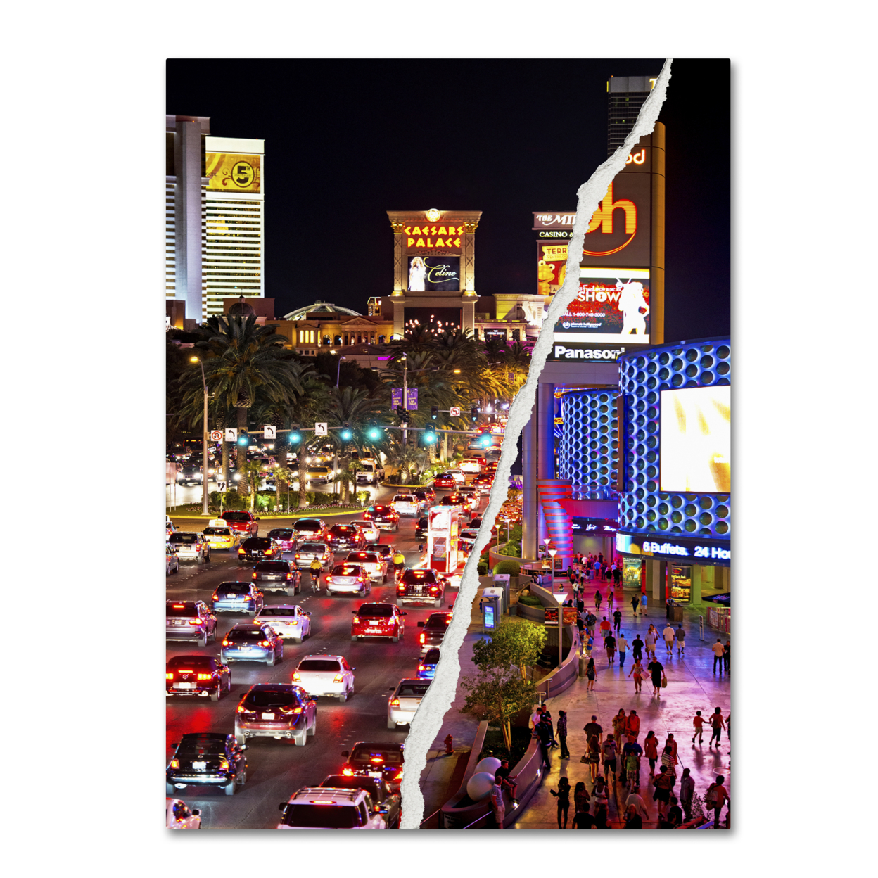 Philippe Hugonnard 'The City Of Las Vegas' Canvas Wall Art 35 X 47 Inches