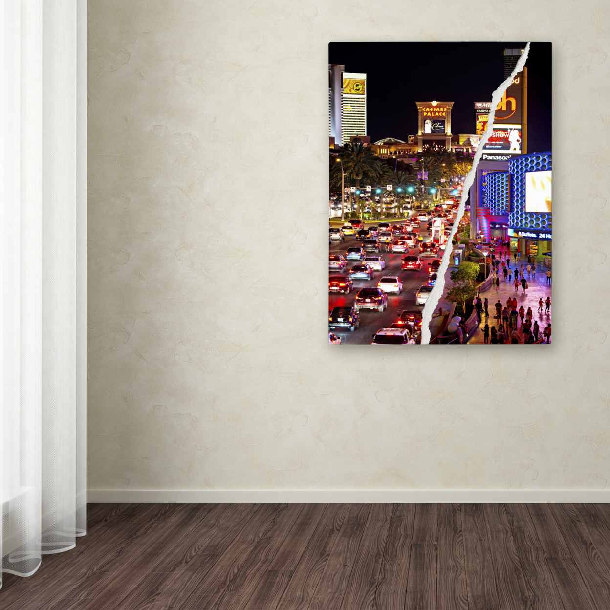 Philippe Hugonnard 'The City Of Las Vegas' Canvas Wall Art 35 X 47 Inches
