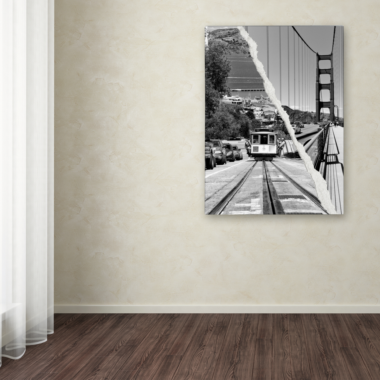 Philippe Hugonnard 'San Francisco Cable Car' Canvas Wall Art 35 X 47 Inches