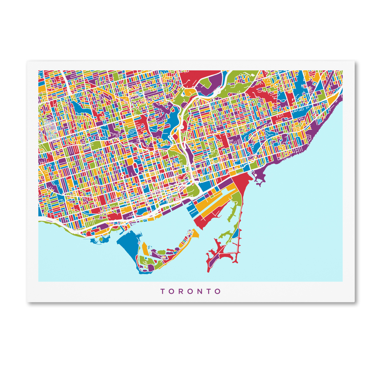 Michael Tompsett 'Toronto Street Map III' Canvas Wall Art 35 X 47 Inches
