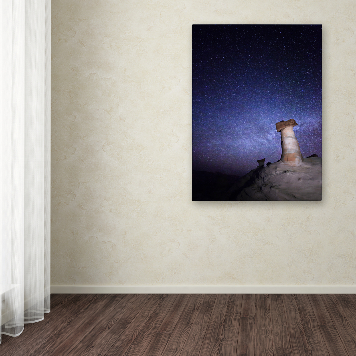 Moises Levy 'Starry Night In Arizona I' Canvas Wall Art 35 X 47 Inches