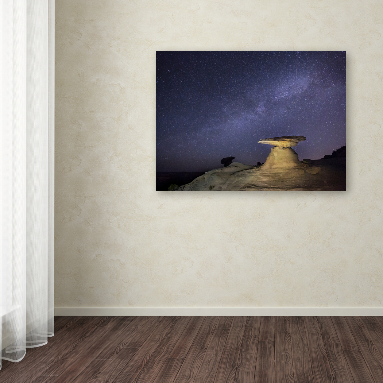 Moises Levy 'Starry Night In Arizona III' Canvas Wall Art 35 X 47 Inches