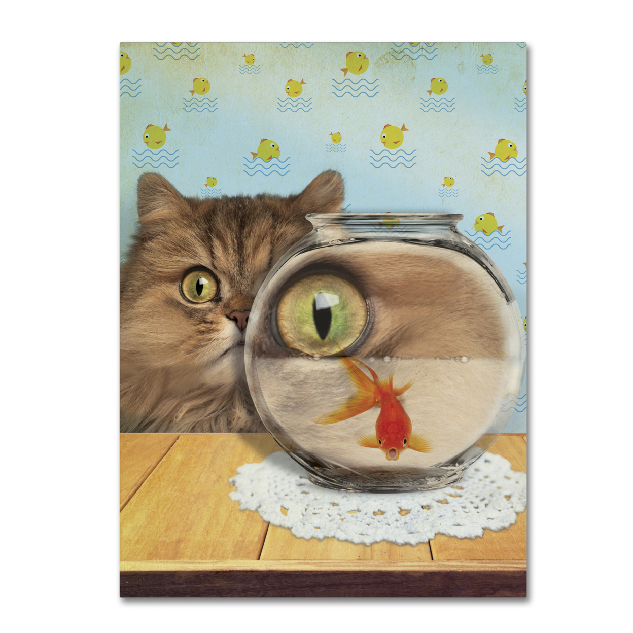 J Hovenstine Studios 'Cat Series #3' Canvas Wall Art 35 X 47 Inches