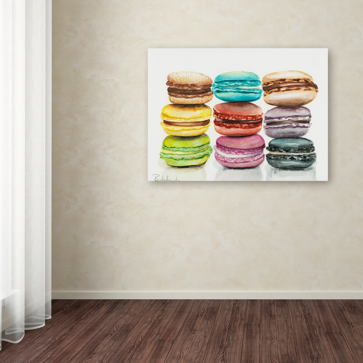 Jennifer Redstreake '9 Macarons' Canvas Wall Art 35 X 47 Inches