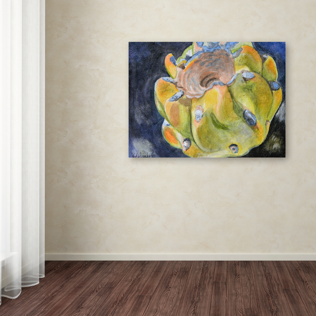 Jennifer Redstreake 'Cactus Fruit' Canvas Wall Art 35 X 47 Inches