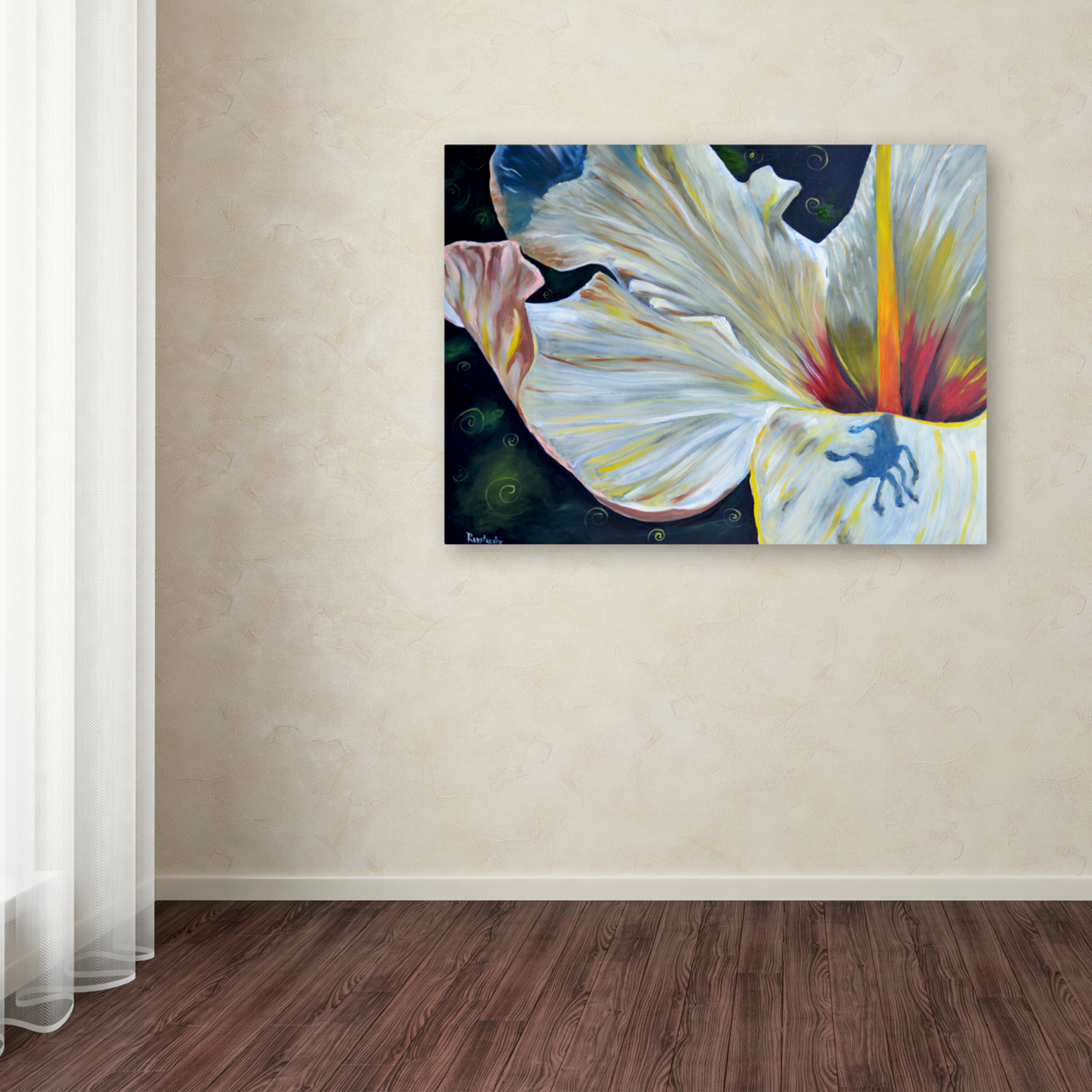 Jennifer Redstreake 'Hibiscus' Canvas Wall Art 35 X 47 Inches