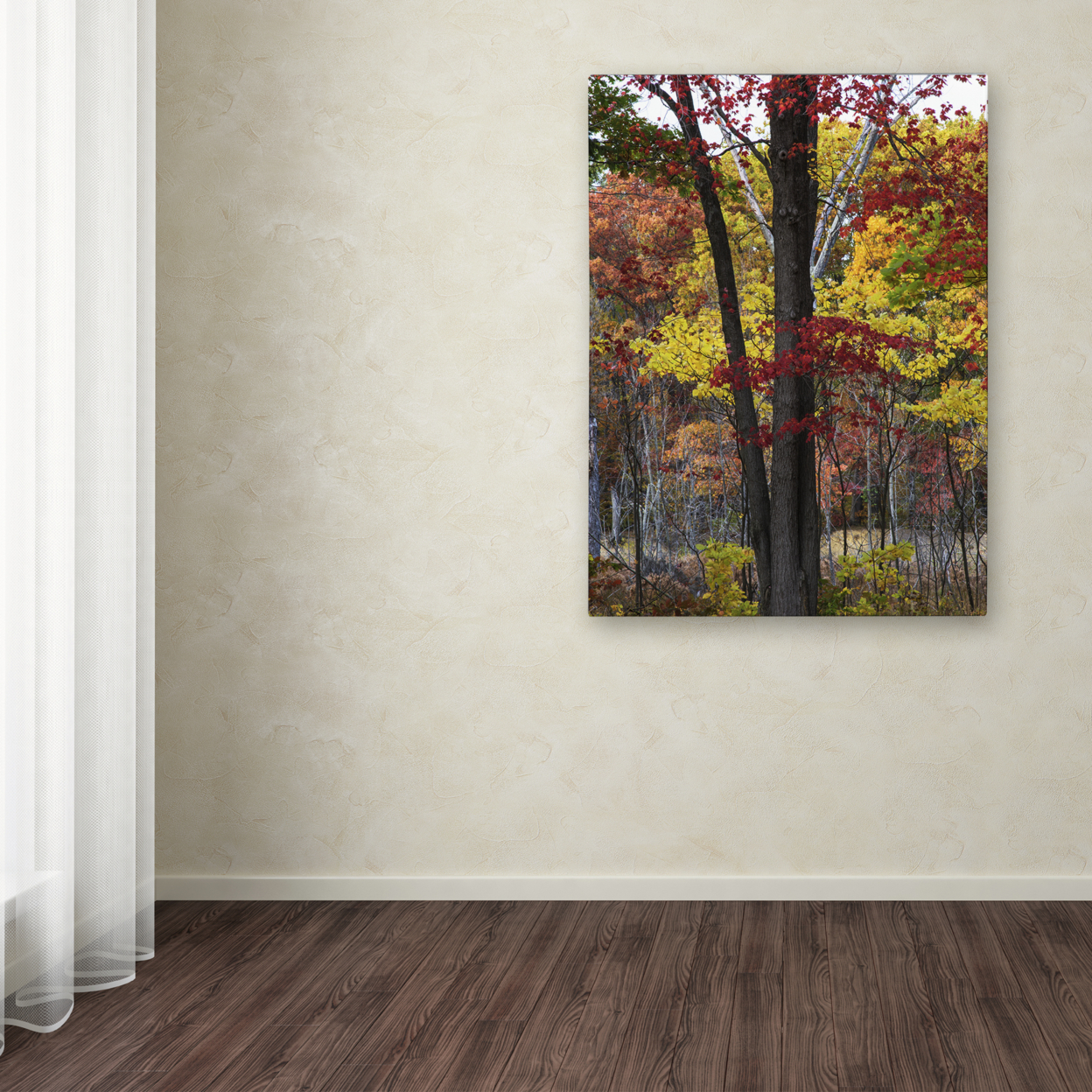Kurt Shaffer 'Incredible Shades Of Autumn' Canvas Wall Art 35 X 47 Inches