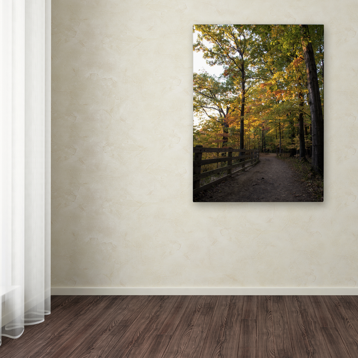 Kurt Shaffer 'Perfect End To An Autumn Day' Canvas Wall Art 35 X 47 Inches