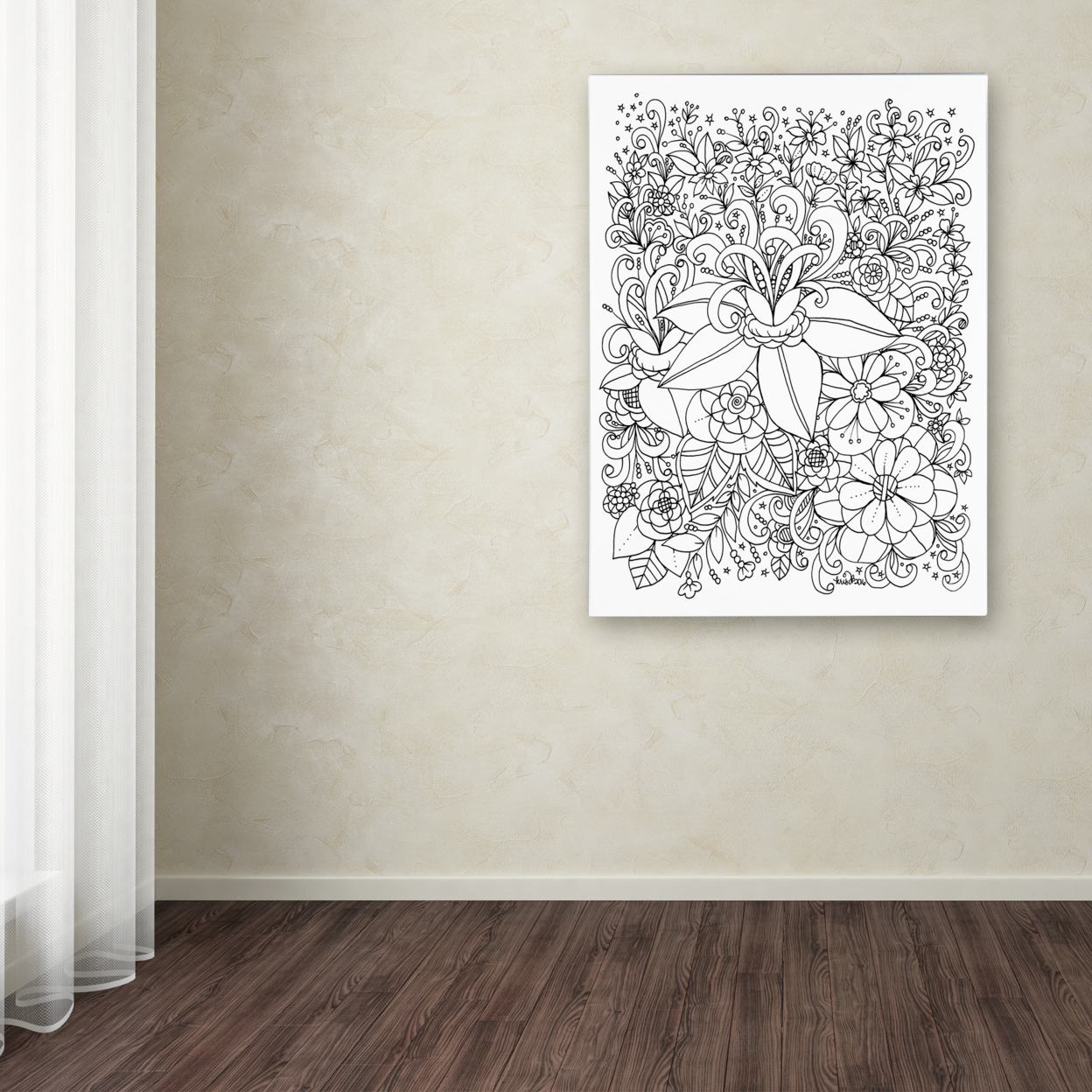 KCDoodleArt 'Zendoodle 2' Canvas Wall Art 35 X 47 Inches