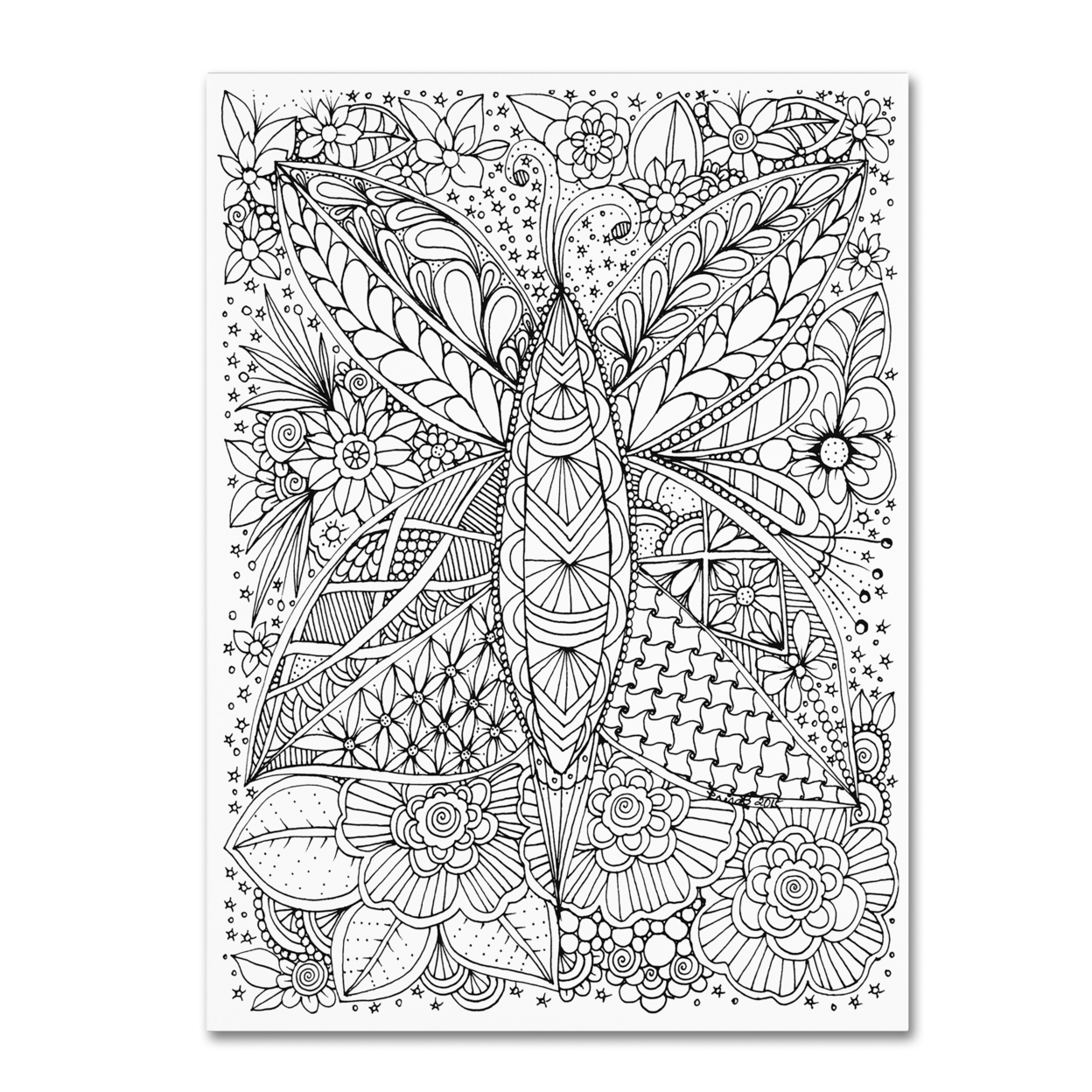 KCDoodleArt 'Zendoodle 4' Canvas Wall Art 35 X 47 Inches