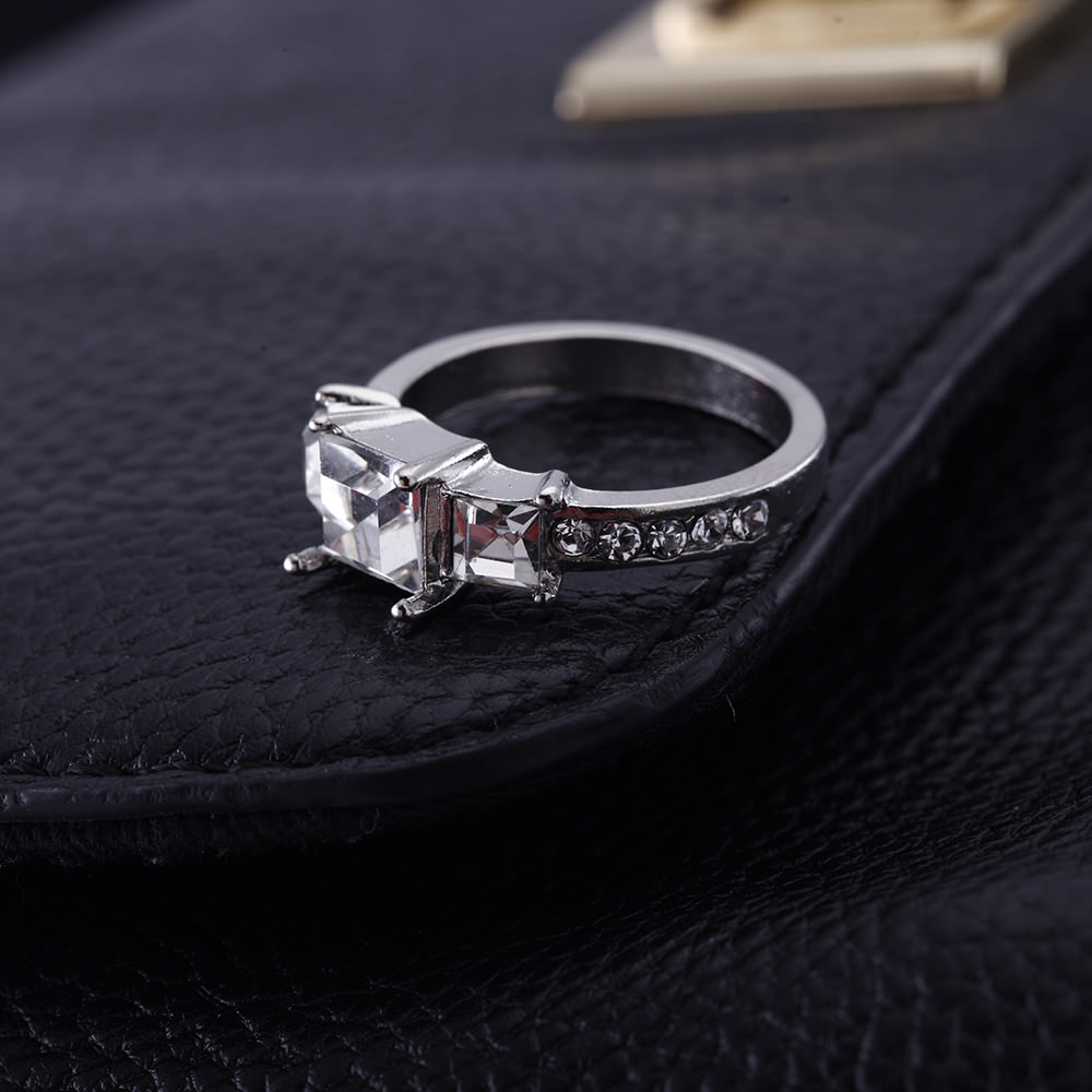 Cubic Zirconia Engagement Fashion Ring - 7