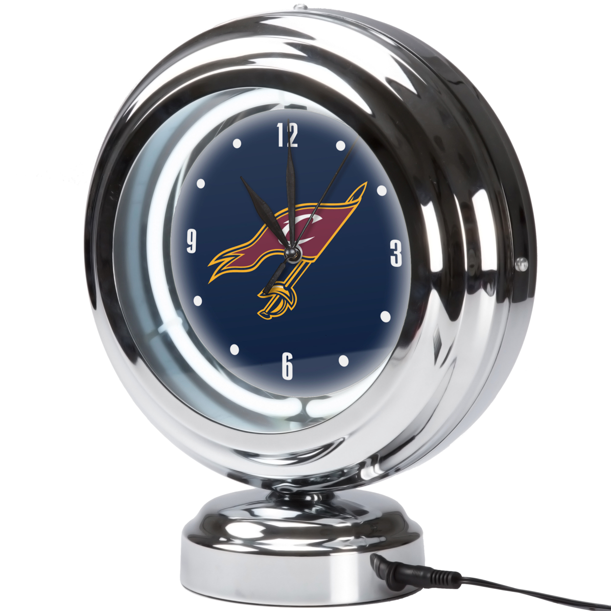 Cleveland Cavaliers NBA Chrome Retro Style Tabletop Neon Clock