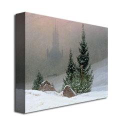 Caspar Friedrich 'Winter Landscape' Canvas Wall Art 35 X 47