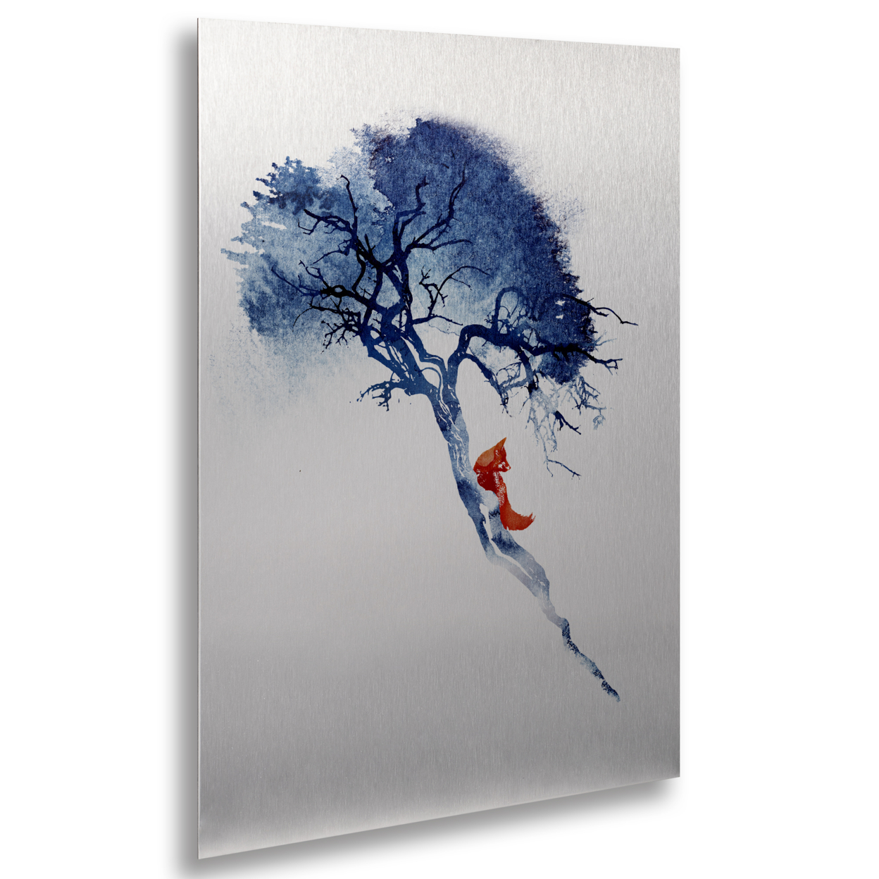 Robert Farkas 'There's No Way Back' Floating Brushed Aluminum Art 16 X 22