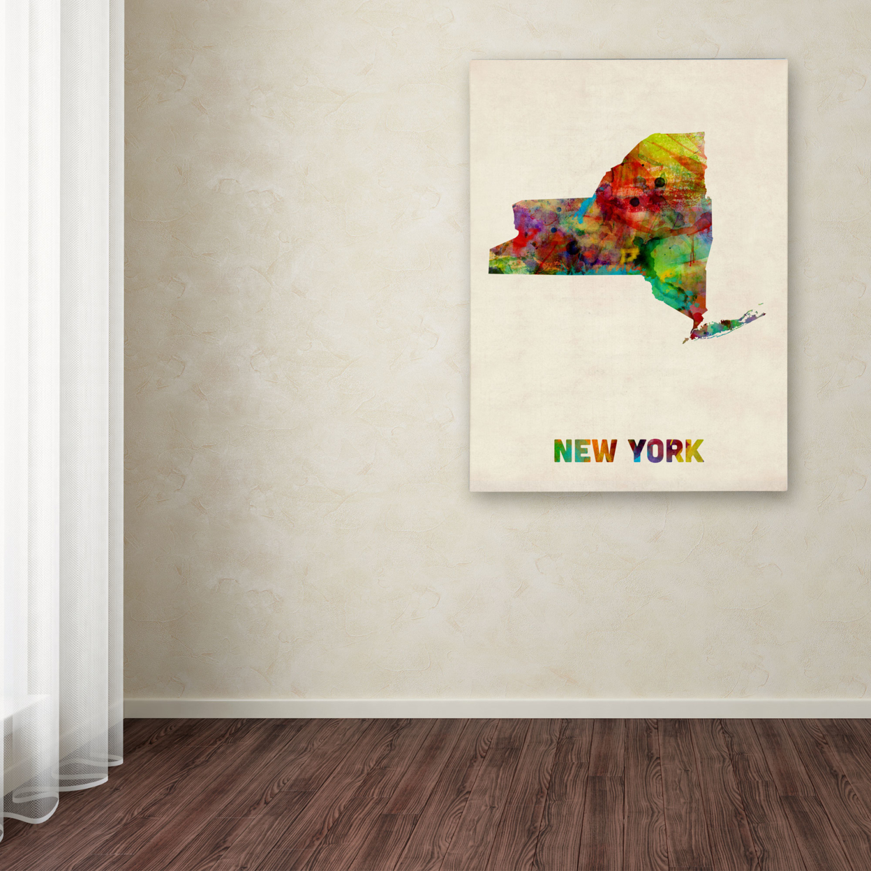 Michael Tompsett 'New York Map' Canvas Wall Art 35 X 47