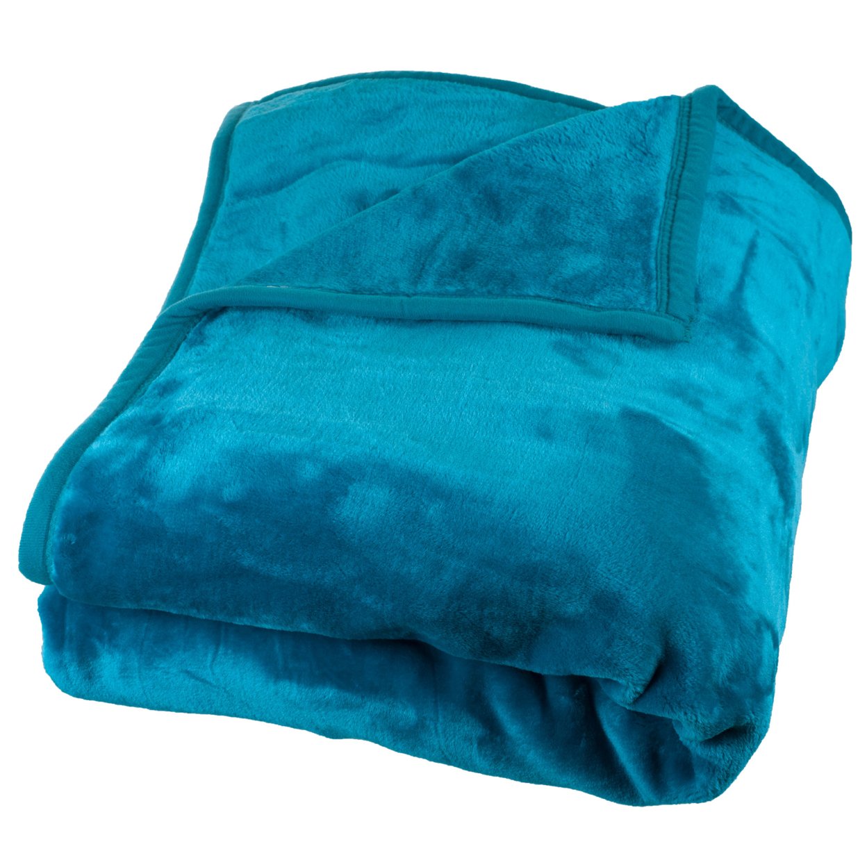 Lavish Home Solid Soft Heavy Thick Plush Mink Blanket 8 Pound - Aqua