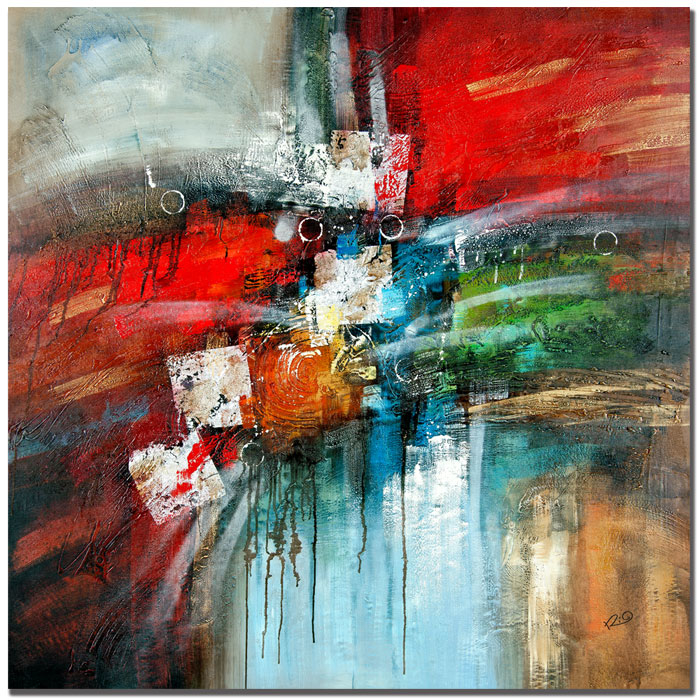 Rio 'Cube Abstract IV' Huge Canvas Art 35 X 35
