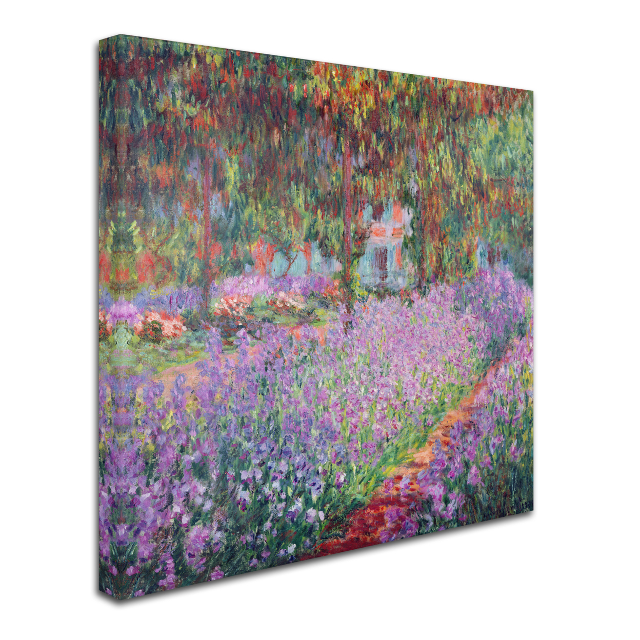 Claude Monet 'The Artist's Garden At Giverny' Huge Canvas Art 35 X 35