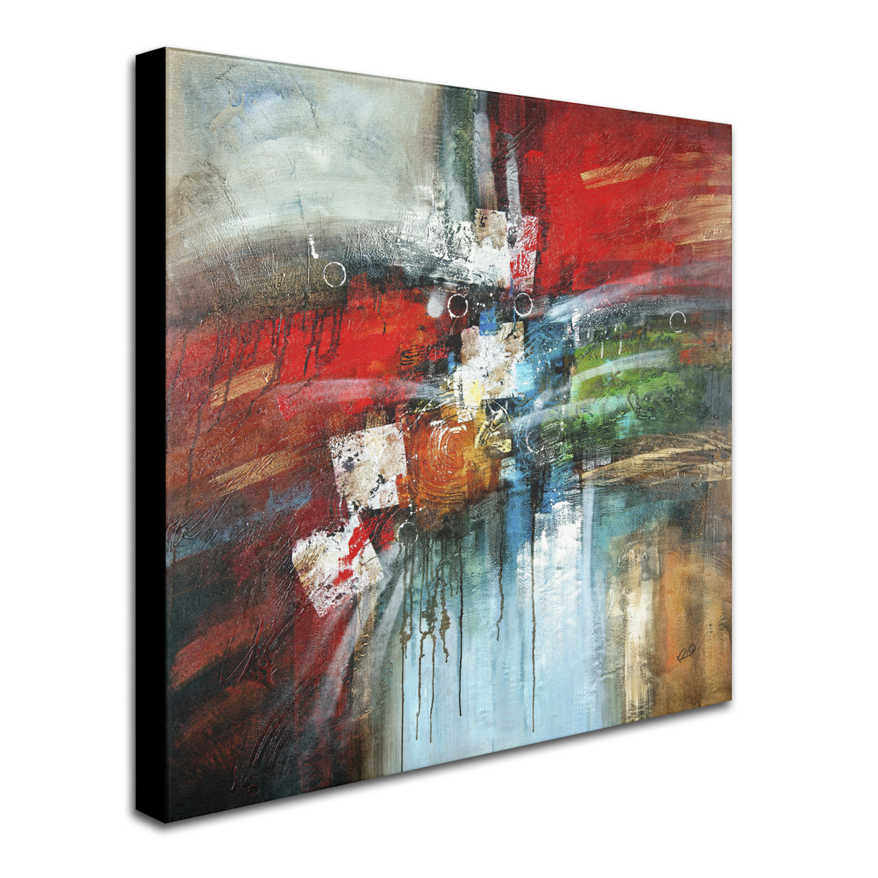Rio 'Cube Abstract IV' Huge Canvas Art 35 X 35