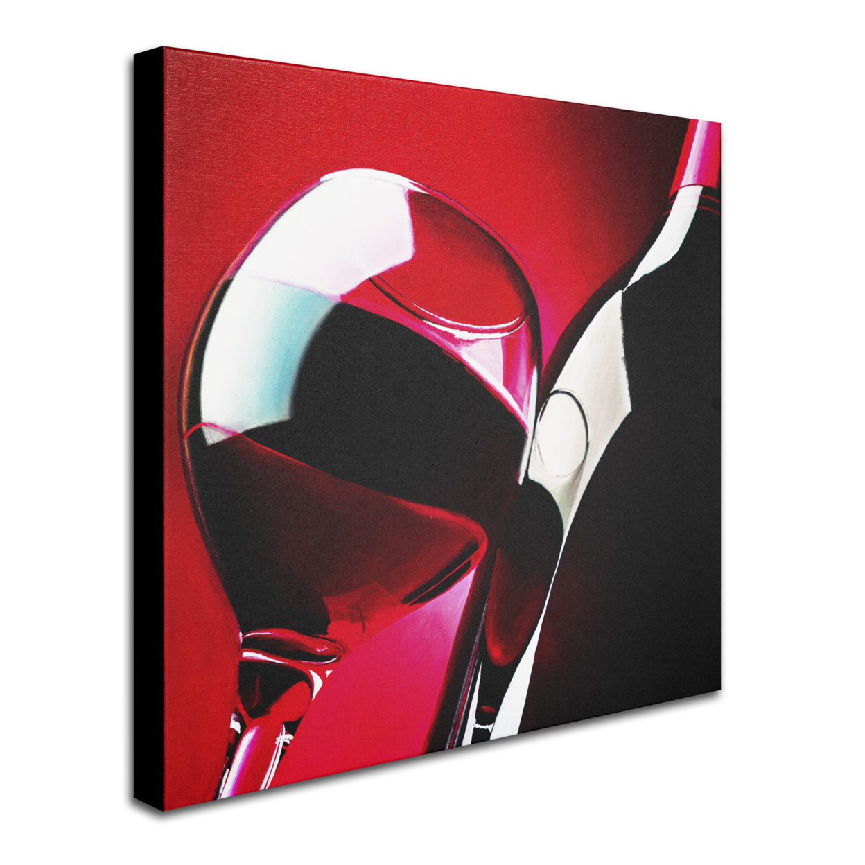 Roderick Stevens 'Red Wine' Huge Canvas Art 35 X 35
