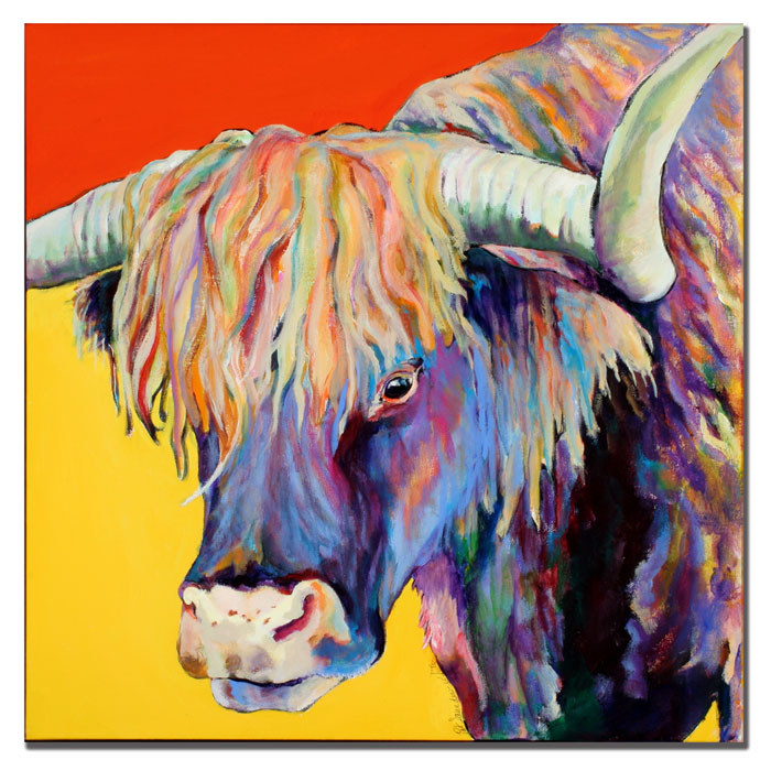 Pat Saunders-White 'Scotty' Huge Canvas Art 35 X 35