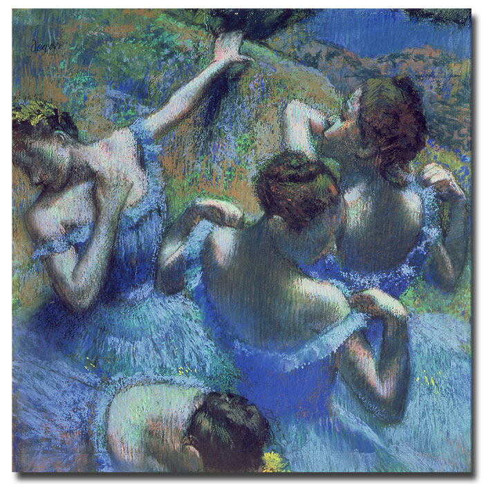 Edgar Degas 'Blue Dancers 1899' Huge Canvas Art 35 X 35