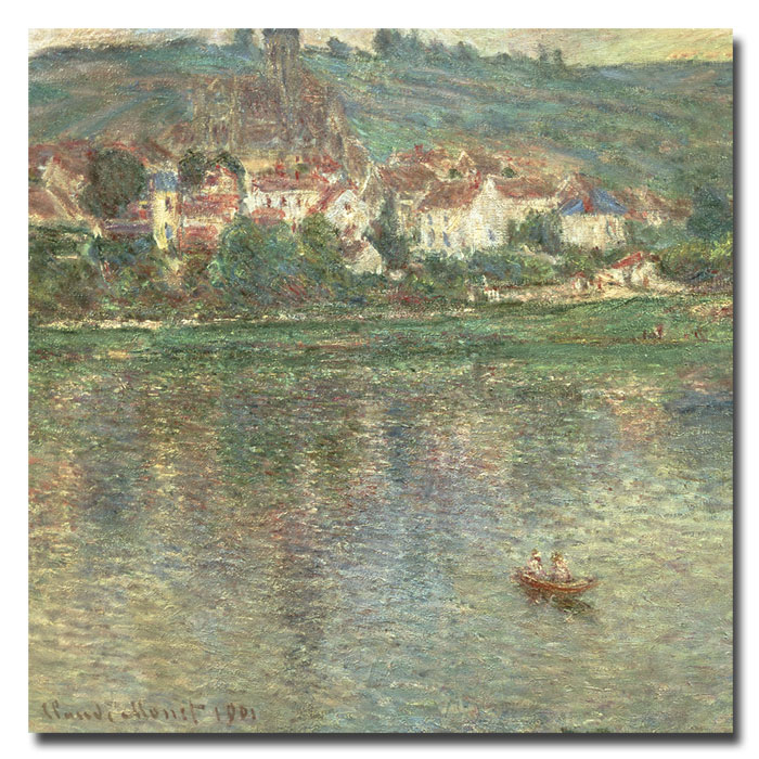 Claude Monet 'Vetheuil 1901' Huge Canvas Art 35 X 35
