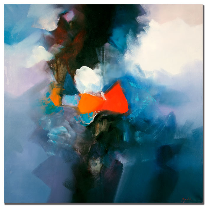 Zavaleta 'Abstract V' Huge Canvas Art 35 X 35