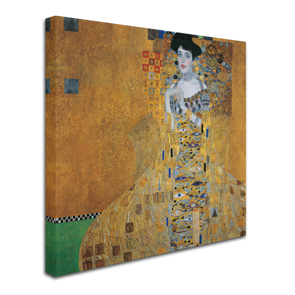 Gustav Klimt 'Portrait Of Adele Bloch-Bauer I' Huge Canvas Art 35 X 35