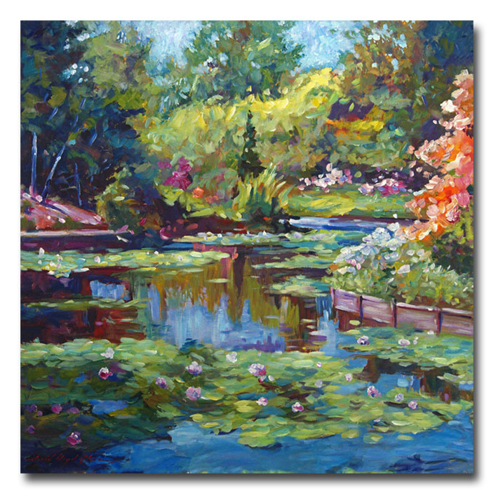David Lloyd Glover 'Serenity Pond' Huge Canvas Art 35 X 35