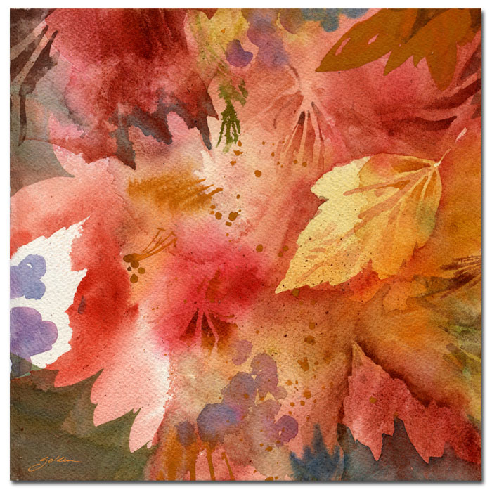 Sheila Golden 'Autumn's Shadows' Huge Canvas Art 35 X 35