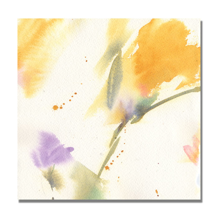 Sheila Golden 'Flowers Abstract' Huge Canvas Art 35 X 35