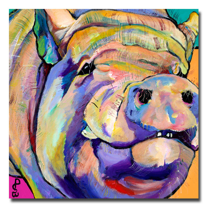 Pat Saunders-White 'Potbelly' Huge Canvas Art 35 X 35