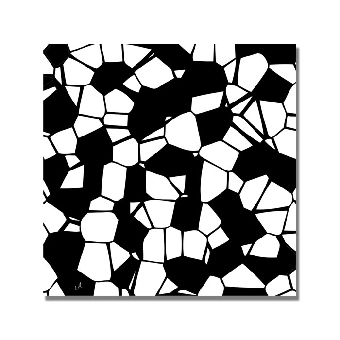 Crystals Of Black And White' Huge Canvas Art 35 X 35