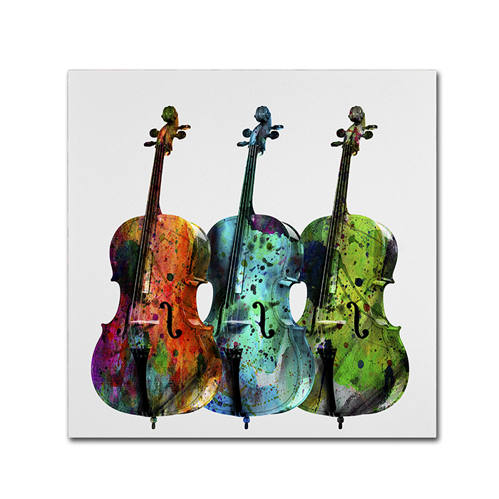 Mark Ashkenazi 'Cello' Huge Canvas Art 35 X 35