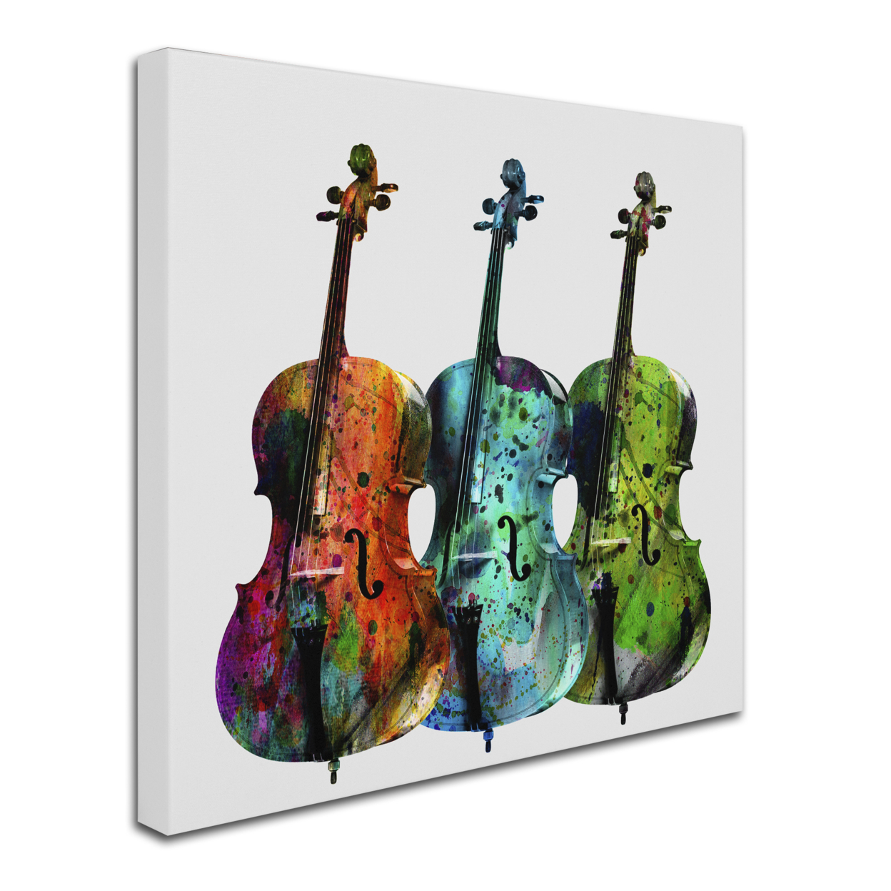 Mark Ashkenazi 'Cello' Huge Canvas Art 35 X 35