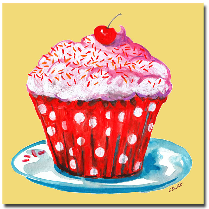 Wendra 'Cupcake' Huge Canvas Art 35 X 35