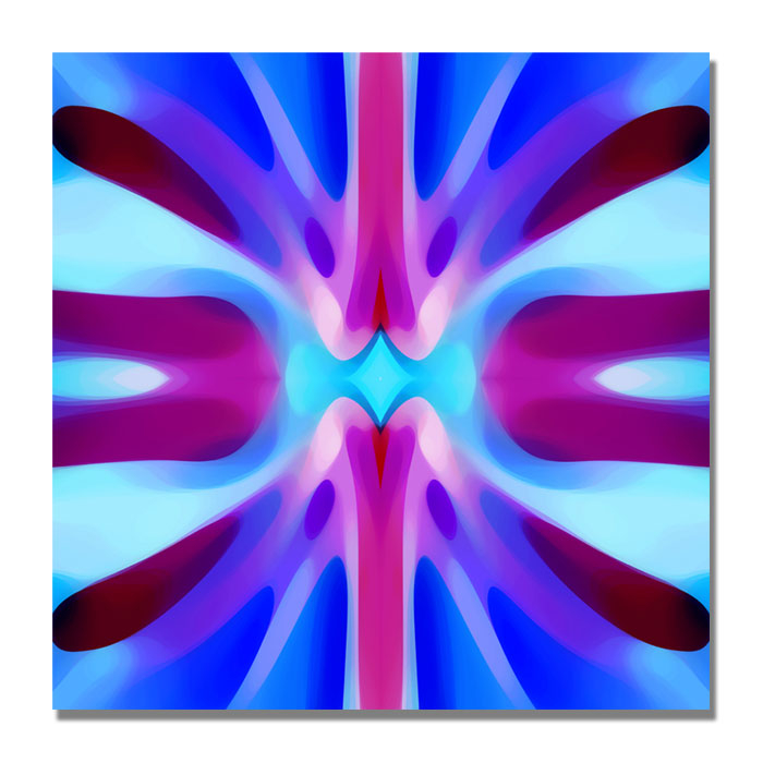 Amy Vangsgard 'Tree Light Symmetry Blue And Purple' Huge Canvas Art 35 X 35