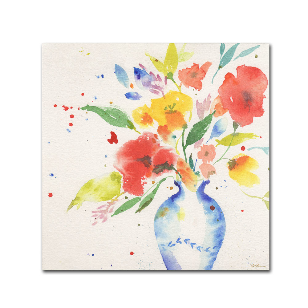 Sheila Golden 'Vibrant Bouquet' Huge Canvas Art 35 X 35