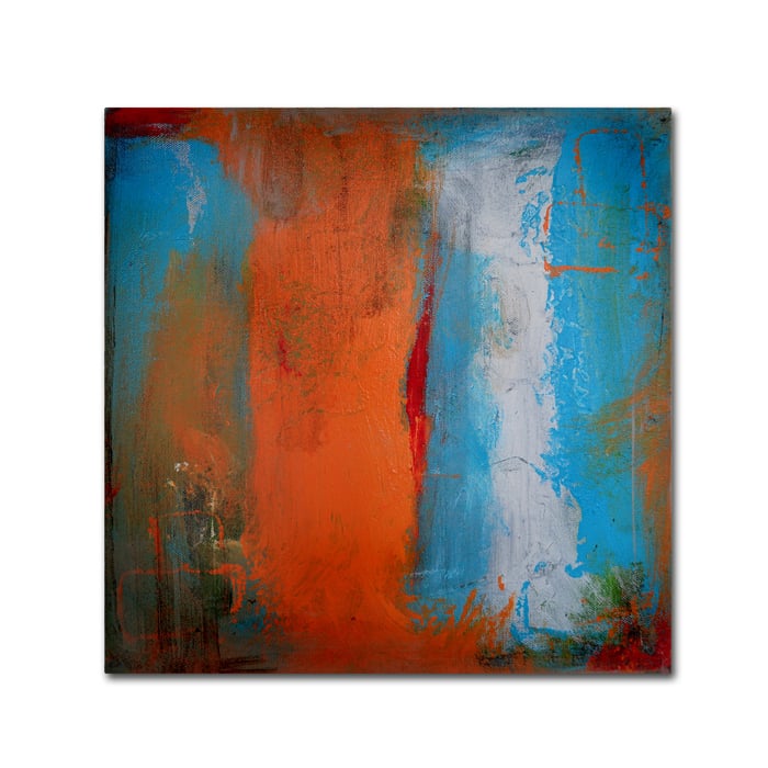 Nicole Dietz 'Orange Swatch' Huge Canvas Art 35 X 35