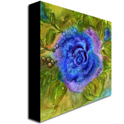 Wendra 'Blue Rose' Huge Canvas Art 35 X 35