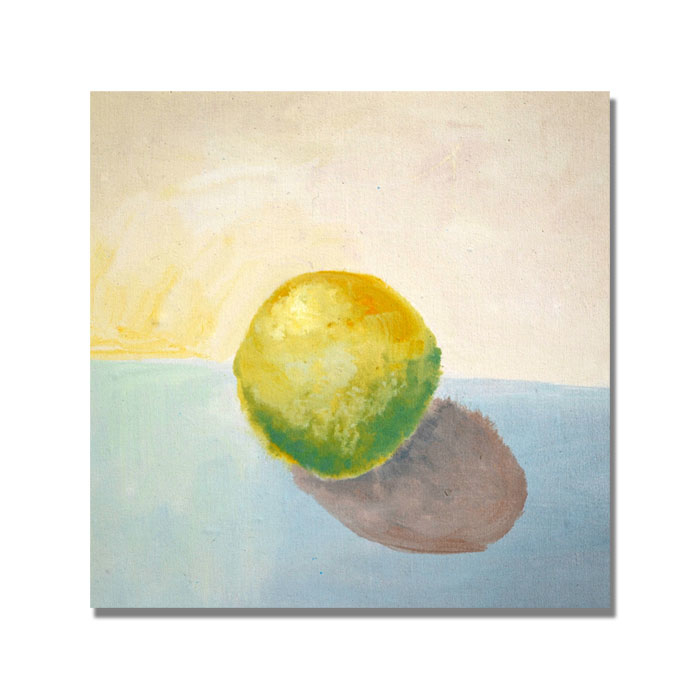 Michelle Calkins 'Yellow Lemon Still Life' Huge Canvas Art 35 X 35