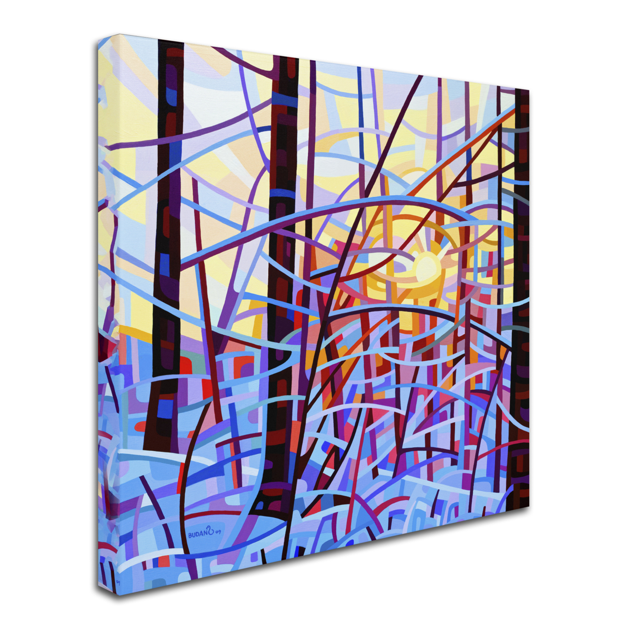 Mandy Budan 'Sunrise' Huge Canvas Art 35 X 35
